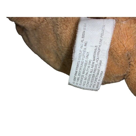 Pound Puppies 11” Plush Puppy Red Collar Tag 2007 - Picture 5 of 6